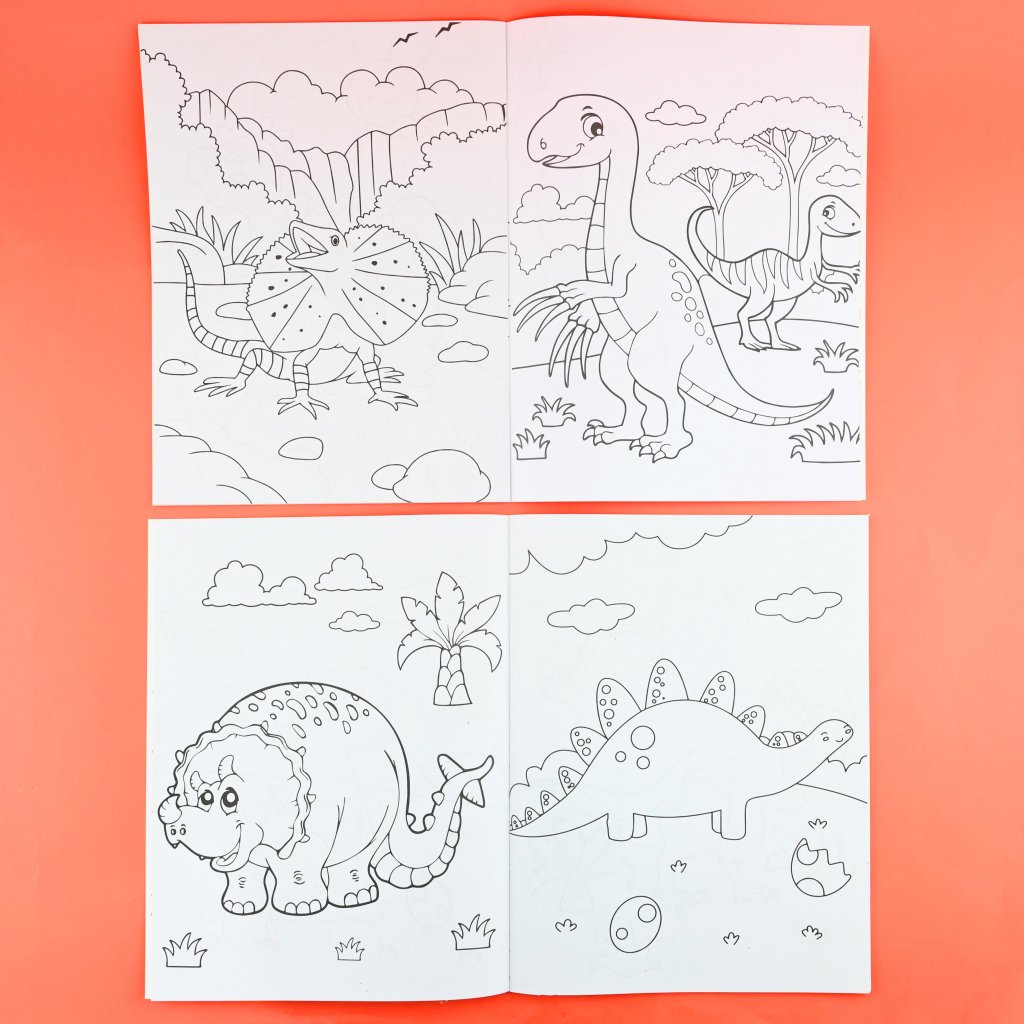 Målarbok Dinosaurie