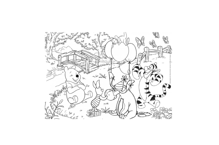 Disney Nalle Puh golvpussel 24 bitar 2 i 1