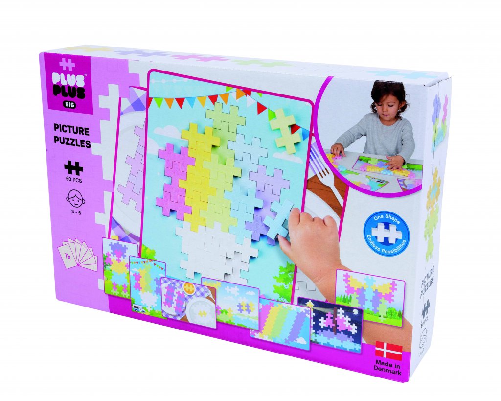 Plus-Plus BIG Picture Puzzles Pastel 60 pcs