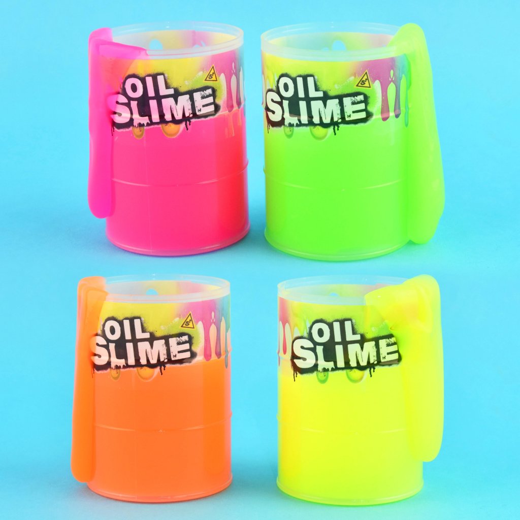 Slime i Oljefat – 4 Färger