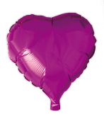 Folieballong, hjärta, lila, 46 cm