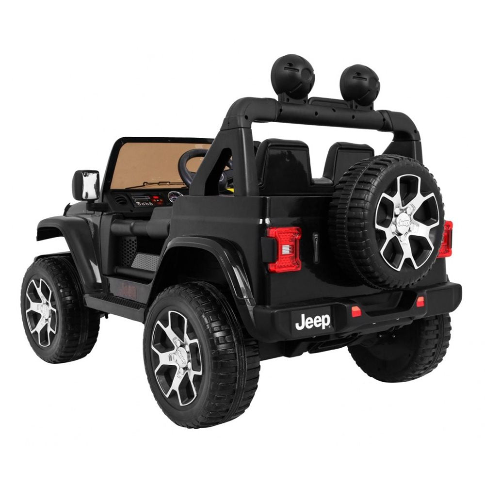 Elbil barn Jeep Wrangler Rubicon 4x12V Svart