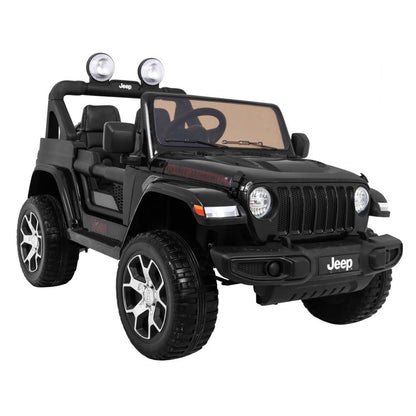 Elbil barn Jeep Wrangler Rubicon 4x12V Svart