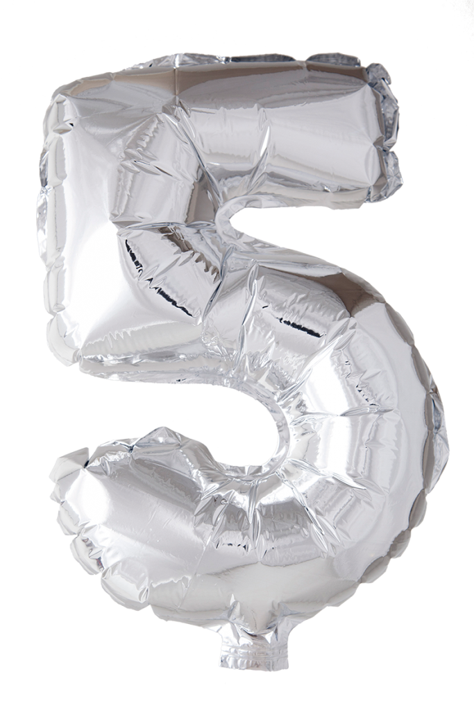 Folieballong siffror 0-9 i silver 102 cm