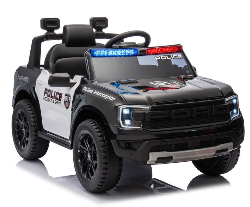 Elbil barn Ford Ranger Polis med Lädersäten