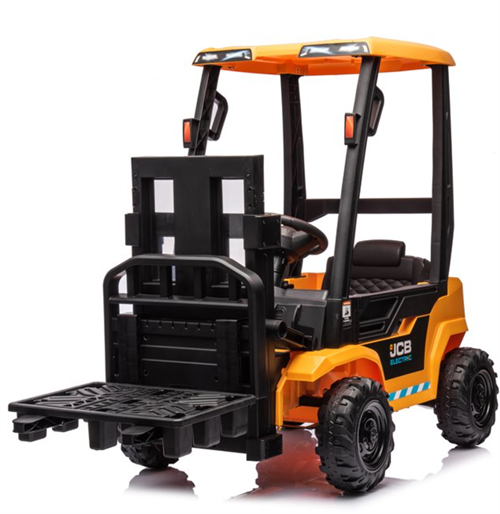 Elbil barn JCB Truck 12V med Lädersäte