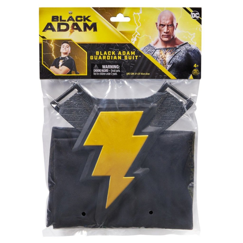 Black Adam mantel med bröstplatta