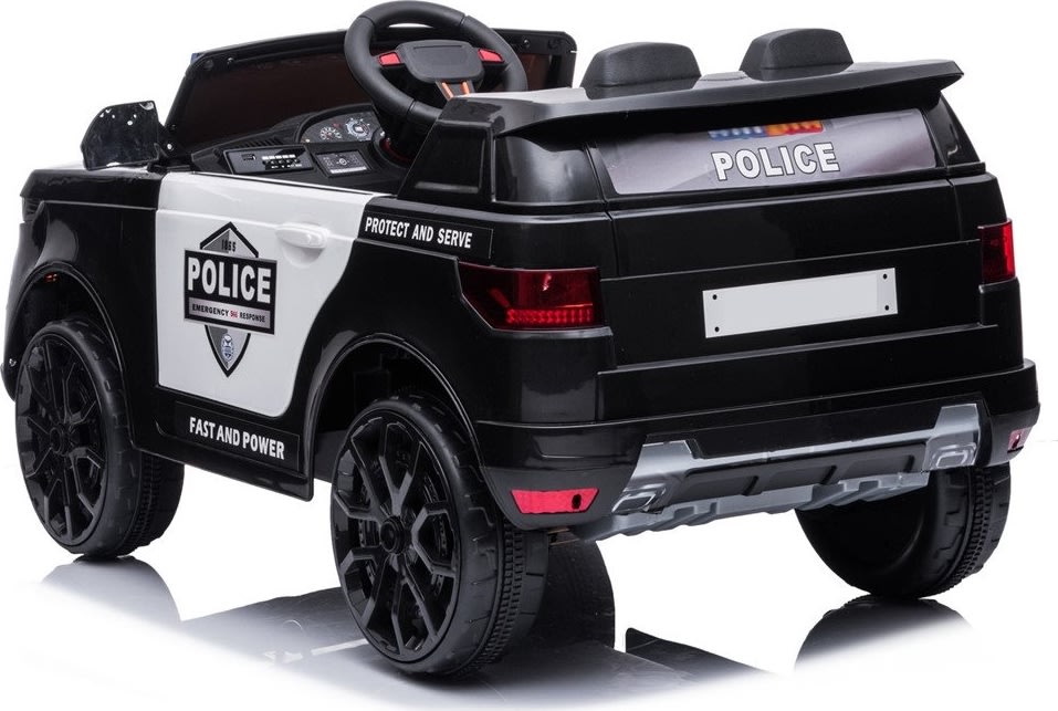 Elbil Barn Azeno Police SUV svart