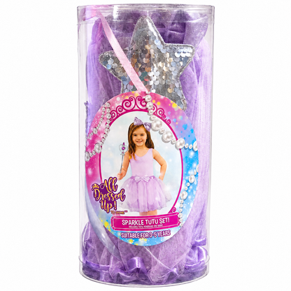 Lila All Dressed Up Tyllkjol med Tillbehör - Pretty Princess Sparkle Tutu Set