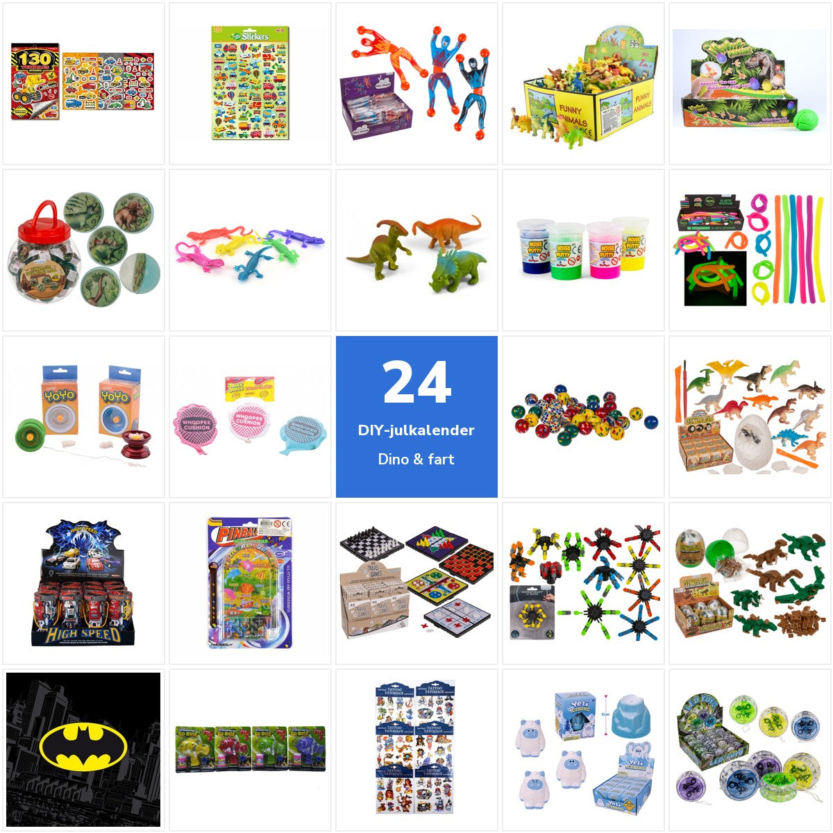 DIY-julkalender – Dino & fart, 24 överraskningar