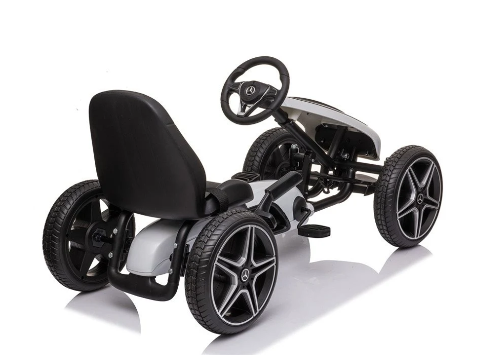 Trampbil Mercedes Benz gokart vit