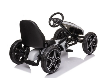 Trampbil Mercedes Benz gokart vit