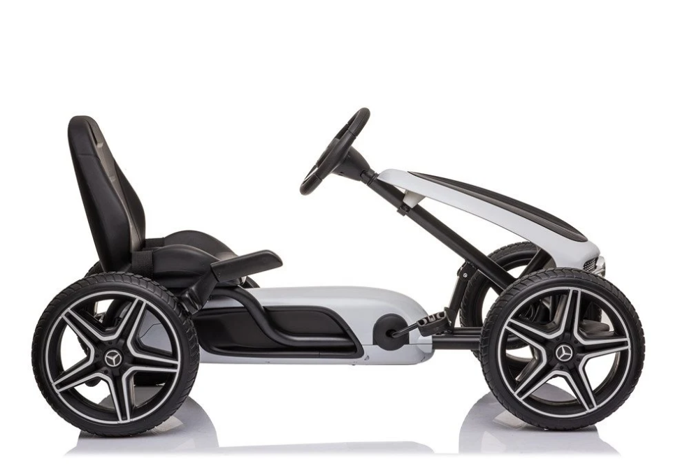 Trampbil Mercedes Benz gokart vit