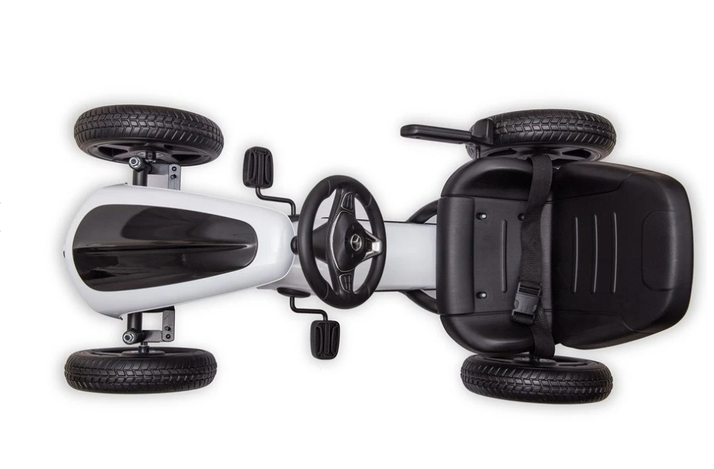 Trampbil Mercedes Benz gokart vit