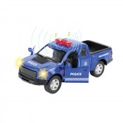 Polisstation och leksaksbil med ljus och ljud