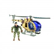 Helikopter med soldat och ljud och ljus