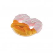 Squishy, pretzel, kringla, med rosa topping, 13x9 cm