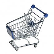 Mini kundvagn i metall 14x14cm