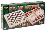 3 i 1 Spel Shack, Dam, Backgammon