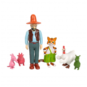 Pettson och Findus Figurer med Pettson, Findus, Hönan och 3 Mucklor