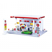 Bensinmack med bil - Burago Street Fire 1:43