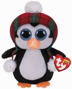 TY Gosedjur Christmas Collection Cheer Pingvin Beanie Boos 15 cm