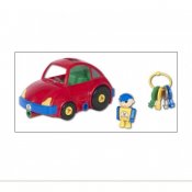 Leksaksbil med nycklar och gubbe