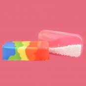 Slime med pärlor - Regnbåge