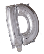 Folieballong med bokstäver i silver 41 cm