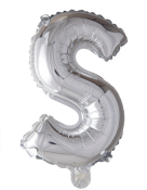 Folieballong med bokstäver i silver 41 cm