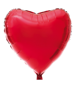 Folieballong, hjärta, röd, 74x70 cm