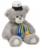 Student nalle grå, ca 40 cm