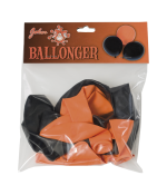 Halloween ballonger 10-pack 31cm svart/orange