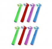 8-pack färgglada kompatibla tandborsthuvud till Oral-B, 4 olika färger