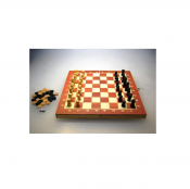 Brädspel med schack, backgammom och damspel 3-i-1 i en brädbox!