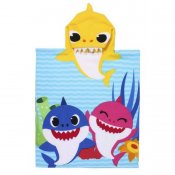 Baby Shark Badponcho med luva
