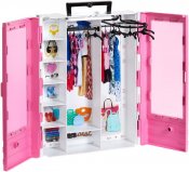 Barbie garderob med 6st galgar