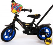 Batman Barncykel 10 tum med stödhjul & cykelstång