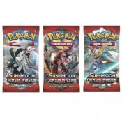 Pokémon Sun & Moon Crimson Invasion Booster samlarkort 3-pack