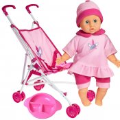 Babydocka med sulkyvagn