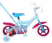 Disney Frost Barncykel 10 tum med stödhjul & cykelstång