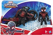 Super Hero Figur med motorcykel Kid Arachnid