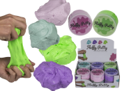 Elastisk fluffy slime i fyra olika färger