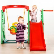 Elite Toys barn lekställning rutschkana och gunga 160cm