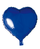 Folieballong, hjärta, blå, 46 cm