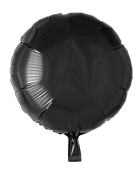 Folieballong, rund, svart, 46 cm