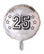 Folieballong, Siffra 25, 46 cm
