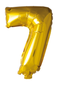 Folieballong siffror 7 i guld 41cm
