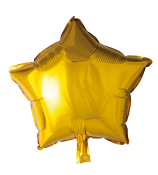 Folieballong, stjärna, guld, 46 cm