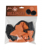Halloween ballonger 20-pack 31cm svart/orange